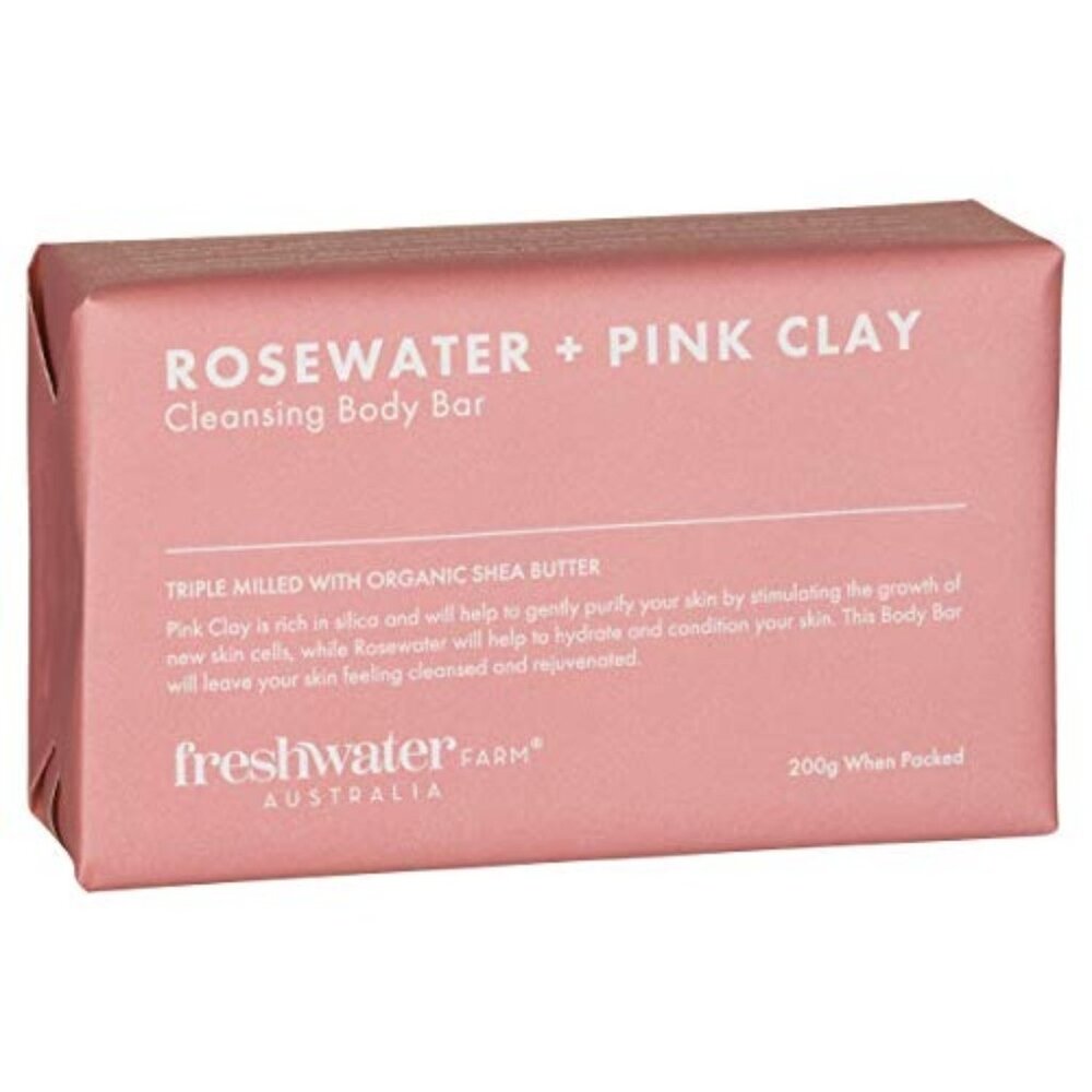 Freshwater Farm Australia BODY BAR Cleansing Rosewater + Pink Clay 7oz